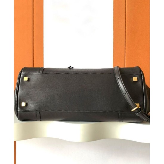 Replica Celine Medium New Luggage Bag Shoulder tote bag Supple Shiny Lambskin Black