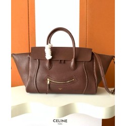 Replica Celine Medium New Luggage Bag Shoulder tote bag Supple Shiny Lambskin Mauve