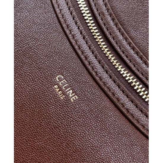 Replica Celine Medium New Luggage Bag Shoulder tote bag Supple Shiny Lambskin Mauve