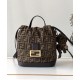 Replica Fendi FF Jacquard Fabric Drawstring Backpack 8BZ057 Coffee Replica Fendi FF Jacquard Fabric Drawstring Backpack 8BZ057 Coffee