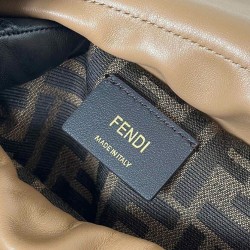 Replica Fendi Cappuccino Vintage Women Drawstring Backpack Apricot