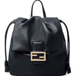 Replica Fendi Cappuccino Vintage Women Drawstring Backpack Black