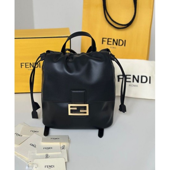 Replica Fendi Cappuccino Vintage Women Drawstring Backpack Black Replica Fendi Cappuccino Vintage Women Drawstring Backpack Black