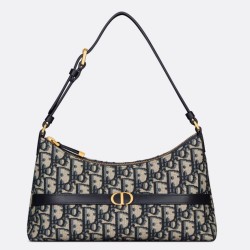 Replica Dior 30 Montaigne Cigale Mini Bag in Blue Oblique Jacquard
