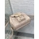 Replica Dior Caro Small Backpack in Beige Macrocannage Lambskin