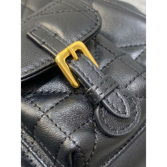 Replica Dior Caro Small Backpack in Black Macrocannage Lambskin Replica Dior Caro Small Backpack in Black Macrocannage Lambskin