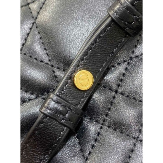 Replica Dior Caro Small Backpack in Black Macrocannage Lambskin Replica Dior Caro Small Backpack in Black Macrocannage Lambskin