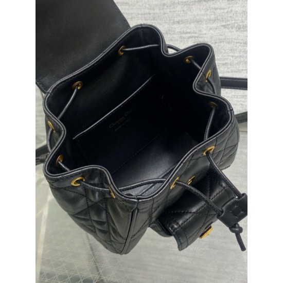 Replica Dior Caro Small Backpack in Black Macrocannage Lambskin Replica Dior Caro Small Backpack in Black Macrocannage Lambskin