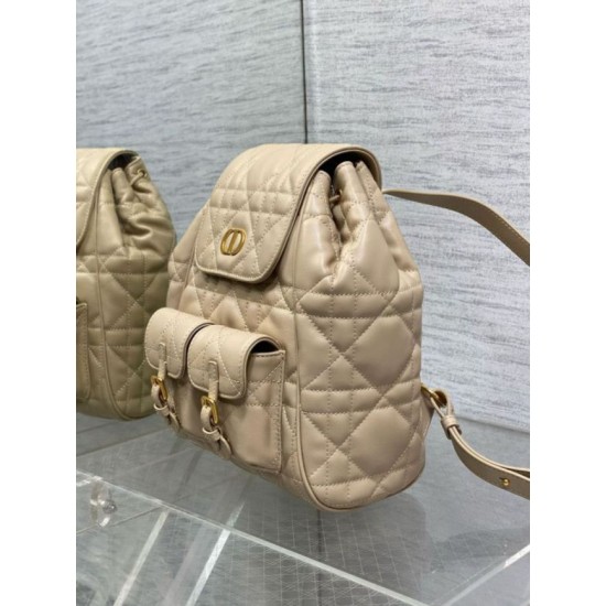 Fake Dior Caro Medium Backpack in Beige Macrocannage Lambskin Replica Replica Dior Caro Medium Backpack in Beige Macrocannage Lambskin