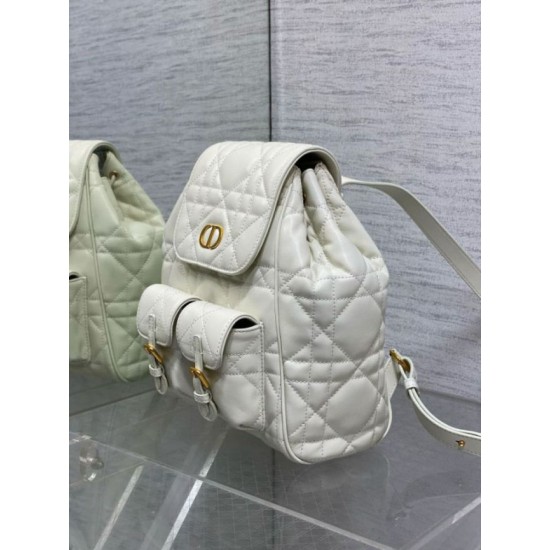Replica Dior Caro Medium Backpack in White Macrocannage Lambskin Fake Dior Caro Medium Backpack in White Macrocannage Lambskin Replica