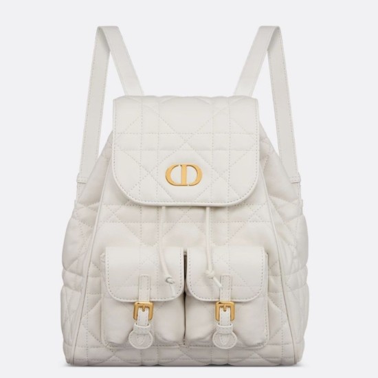 Replica Dior Caro Medium Backpack in White Macrocannage Lambskin Fake Dior Caro Medium Backpack in White Macrocannage Lambskin Replica