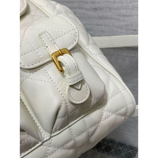 Replica Dior Caro Medium Backpack in White Macrocannage Lambskin Fake Dior Caro Medium Backpack in White Macrocannage Lambskin Replica