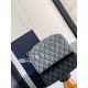 Replica Dior Toiletry Bag in Grey CD Diamond Canvas Replica Dior Toiletry Bag in Grey CD Diamond Canvas