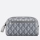 Replica Dior Toiletry Bag in Grey CD Diamond Canvas Replica Dior Toiletry Bag in Grey CD Diamond Canvas