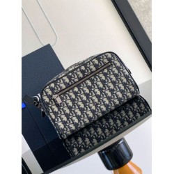 Fake Dior Toiletry Bag in Dior Beige Oblique Jacquard Replica