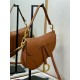 Replica Dior Saddle Bag with Strap in Brown Grained Calfskin Replica Dior Saddle Bag with Strap in Brown Grained Calfskin