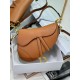 Replica Dior Saddle Bag with Strap in Brown Grained Calfskin Replica Dior Saddle Bag with Strap in Brown Grained Calfskin