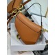 Replica Dior Saddle Bag with Strap in Brown Grained Calfskin Replica Dior Saddle Bag with Strap in Brown Grained Calfskin