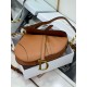 Replica Dior Saddle Bag with Strap in Brown Grained Calfskin Replica Dior Saddle Bag with Strap in Brown Grained Calfskin