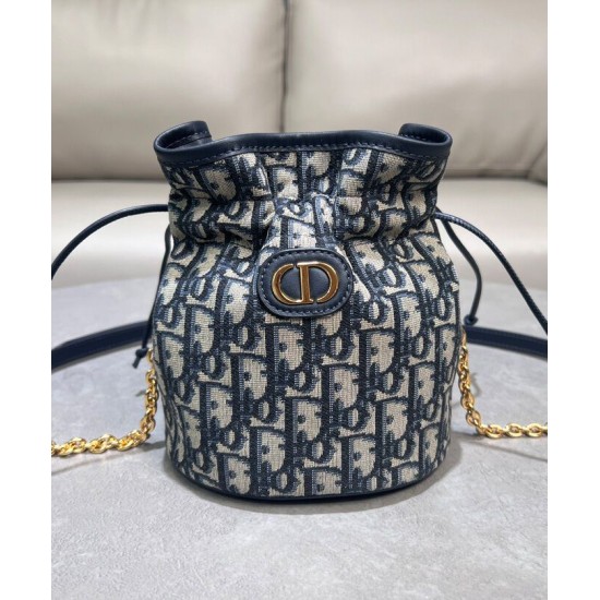Replica Dior 30 Montaigne Mini Bucket Bag with Drawstring Dark Blue Replica Dior 30 Montaigne Mini Bucket Bag with Drawstring Dark Blue
