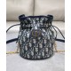 Replica Dior 30 Montaigne Mini Bucket Bag with Drawstring Dark Blue Replica Dior 30 Montaigne Mini Bucket Bag with Drawstring Dark Blue