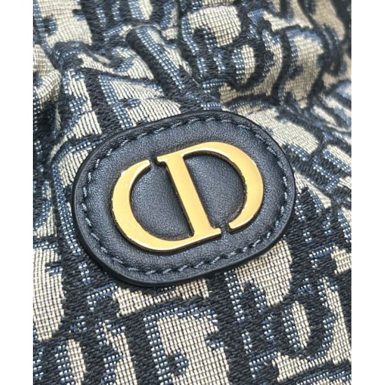 Replica Dior 30 Montaigne Mini Bucket Bag with Drawstring Dark Blue Replica Dior 30 Montaigne Mini Bucket Bag with Drawstring Dark Blue