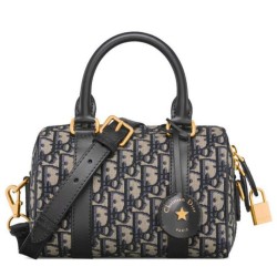 Replica Dior Groove 20 Bag Dior Oblique jacquard Dark Blue