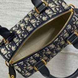 Replica Dior Groove 20 Bag Dior Oblique jacquard Dark Blue