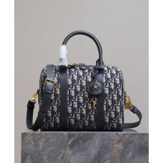 Replica Dior Groove 25 Bag Oblique jacquard Dark Blue Fake Dior Groove 25 Bag Oblique jacquard Dark Blue Replica