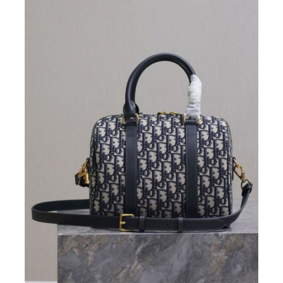 Replica Dior Groove 25 Bag Oblique jacquard Dark Blue Fake Dior Groove 25 Bag Oblique jacquard Dark Blue Replica