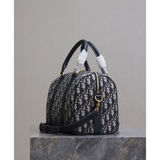 Replica Dior Groove 25 Bag Oblique jacquard Dark Blue Fake Dior Groove 25 Bag Oblique jacquard Dark Blue Replica