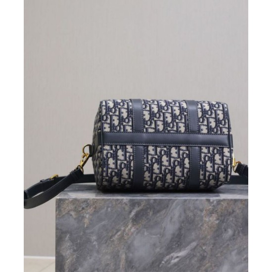 Replica Dior Groove 25 Bag Oblique jacquard Dark Blue Fake Dior Groove 25 Bag Oblique jacquard Dark Blue Replica