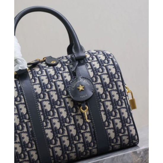 Replica Dior Groove 25 Bag Oblique jacquard Dark Blue Fake Dior Groove 25 Bag Oblique jacquard Dark Blue Replica