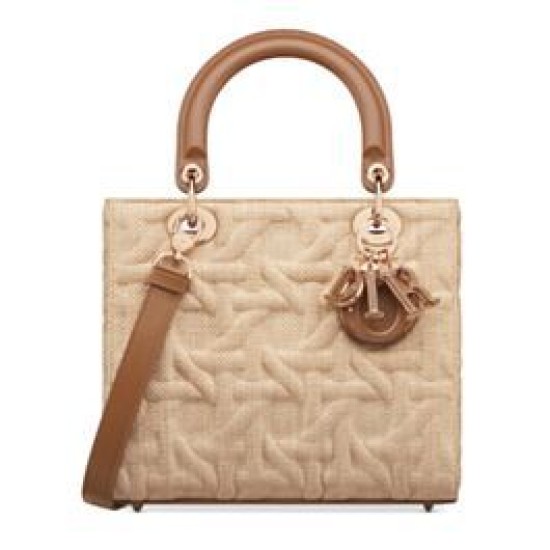 Replica Dior Medium Lady Dior Bag Apricot Replica Dior Medium Lady Dior Bag Apricot