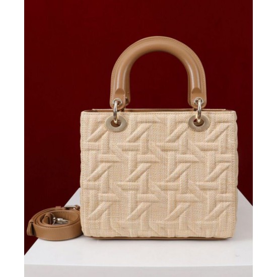 Replica Dior Medium Lady Dior Bag Apricot Replica Dior Medium Lady Dior Bag Apricot