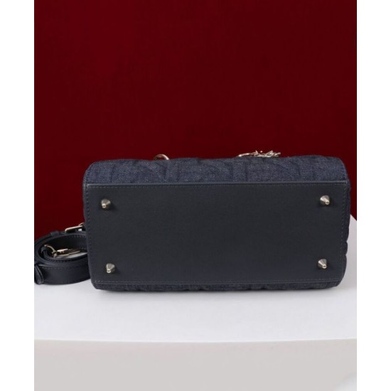 Replica Dior Medium Lady Dior Bag Dark Blue Replica Dior Medium Lady Dior Bag Dark Blue