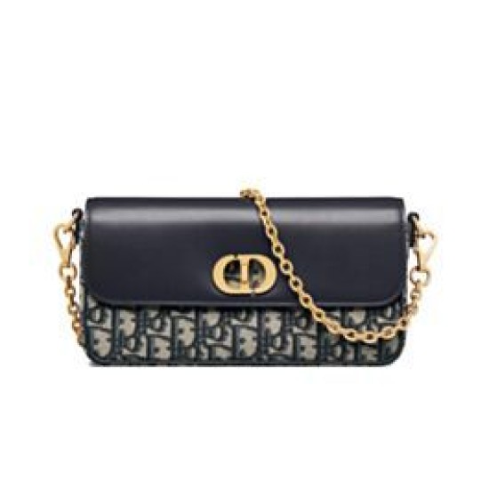 Replica Dior 30 Montaigne Avenue East-West Double Carry Mini Bag Dark Blue Replica Dior 30 Montaigne Avenue East-West Double Carry Mini Bag Dark Blue