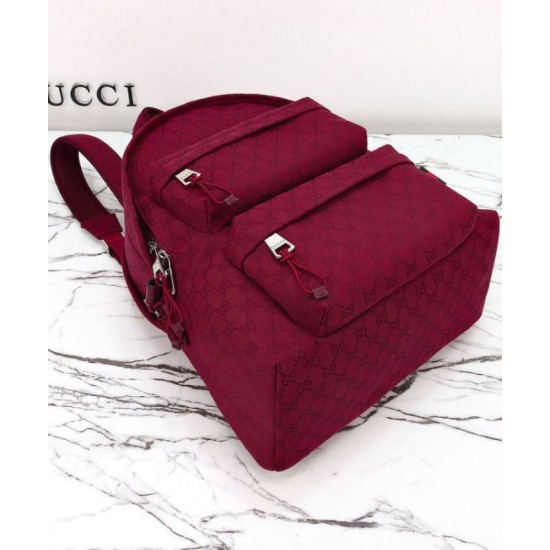 Fake Gucci Medium Backpack With Gucci Logo 800265 Red Replica Replica Gucci Medium Backpack With Gucci Logo 800265 Red