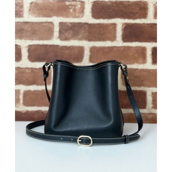 Fake Gucci GG Emblem Mini Bucket Bag 815118 Black Replica Replica Gucci GG Emblem Mini Bucket Bag 815118 Black