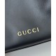 Fake Gucci GG Emblem Mini Bucket Bag 815118 Black Replica Replica Gucci GG Emblem Mini Bucket Bag 815118 Black