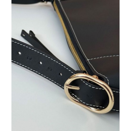 Fake Gucci GG Emblem Medium Shoulder Bag 815217 Black Replica