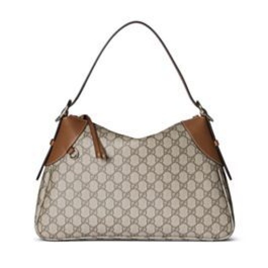 Fake Gucci GG Emblem Medium Shoulder Bag 815217 Coffee Replica Replica Gucci GG Emblem Medium Shoulder Bag 815217 Coffee