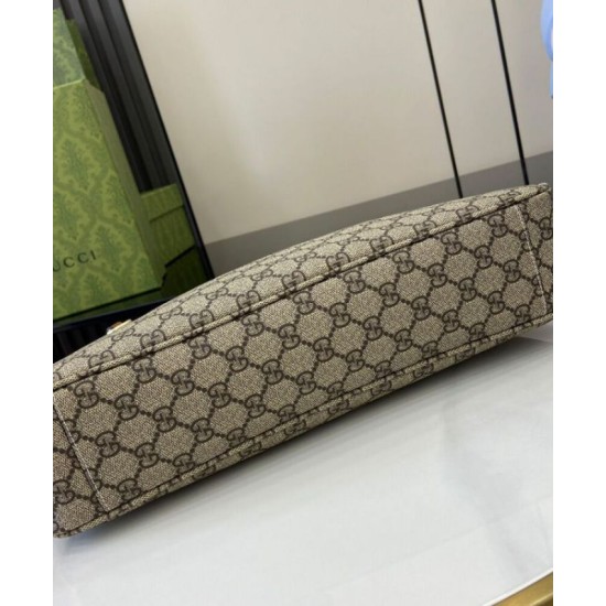 Fake Gucci GG Emblem Medium Shoulder Bag 815217 Coffee Replica Replica Gucci GG Emblem Medium Shoulder Bag 815217 Coffee