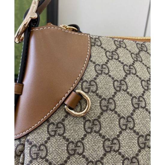 Fake Gucci GG Emblem Medium Shoulder Bag 815217 Coffee Replica Replica Gucci GG Emblem Medium Shoulder Bag 815217 Coffee