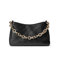 Replica Gucci GG Emblem Small Shoulder Bag 815263 Black