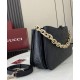 Replica Gucci GG Emblem Small Shoulder Bag 815263 Black