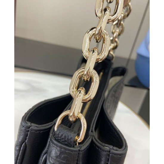 Replica Gucci GG Emblem Small Shoulder Bag 815263 Black