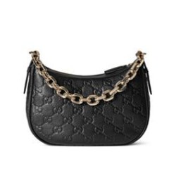 Replica Gucci GG Emblem Small Shoulder Bag 815409 Black