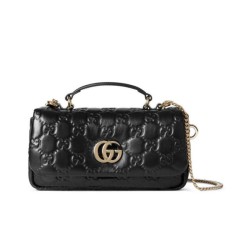 Fake Gucci GG Milano Mini Top Handle Bag 806017 Black Replica