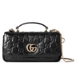 Fake Gucci GG Milano Mini Top Handle Bag 806017 Black Replica